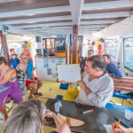 in barca verso Gelso con Francesco Careri